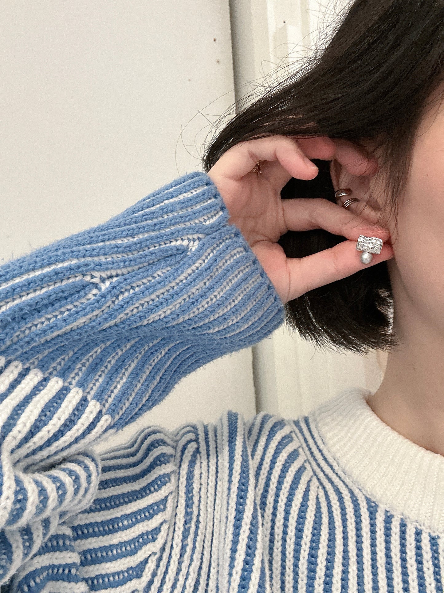 Metallic style earrings