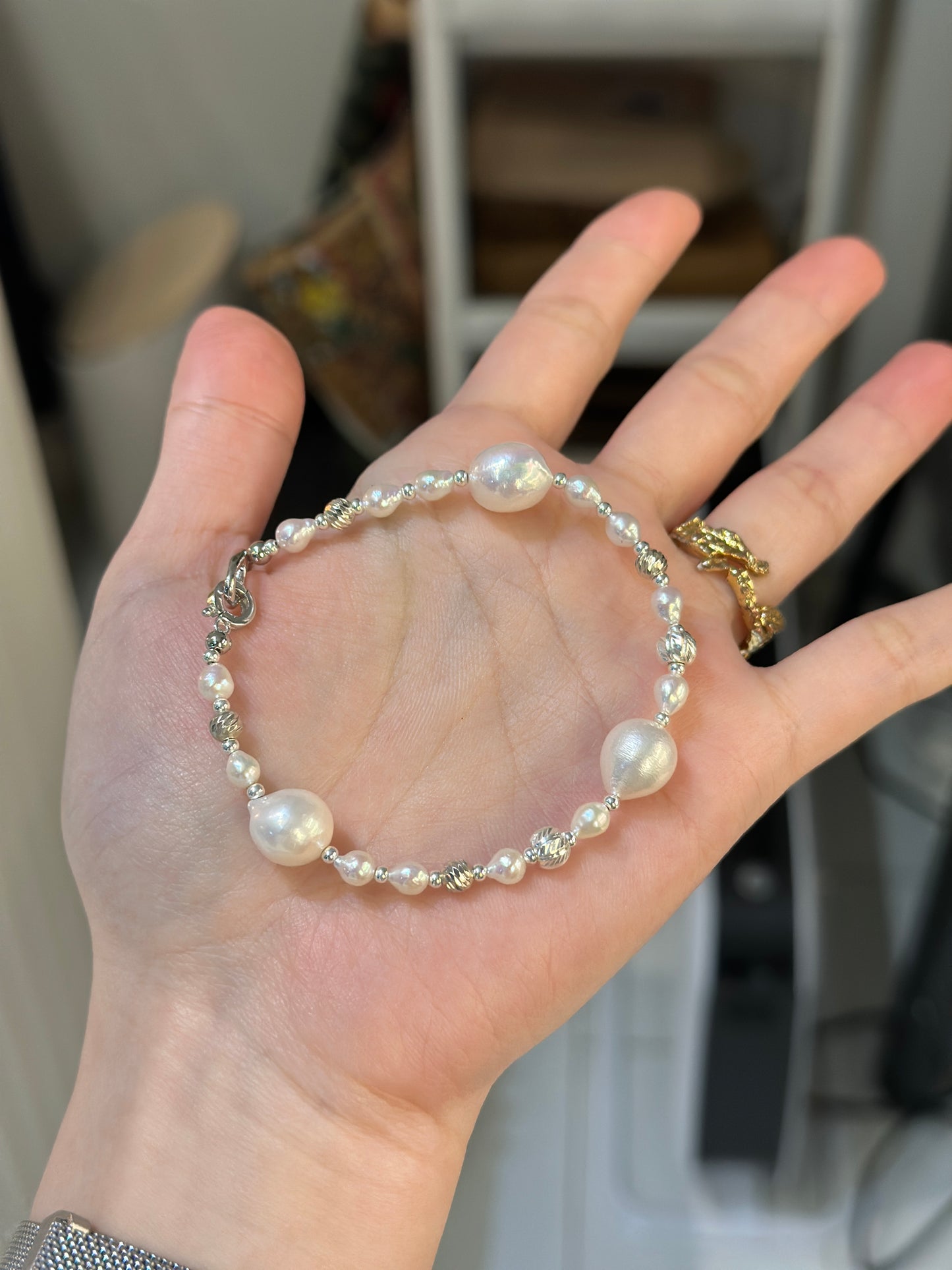 Bling bling Baroque Pearl bracelet