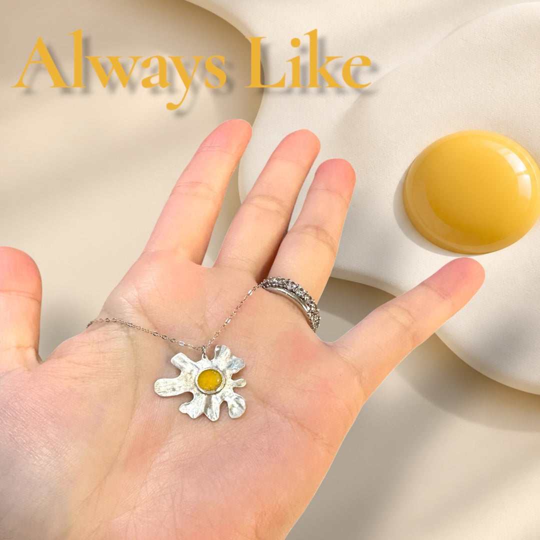 Fried egg pendant