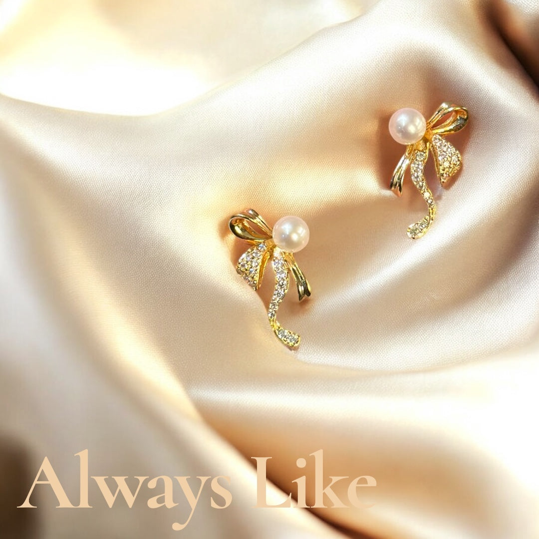 Princess pearl earrings