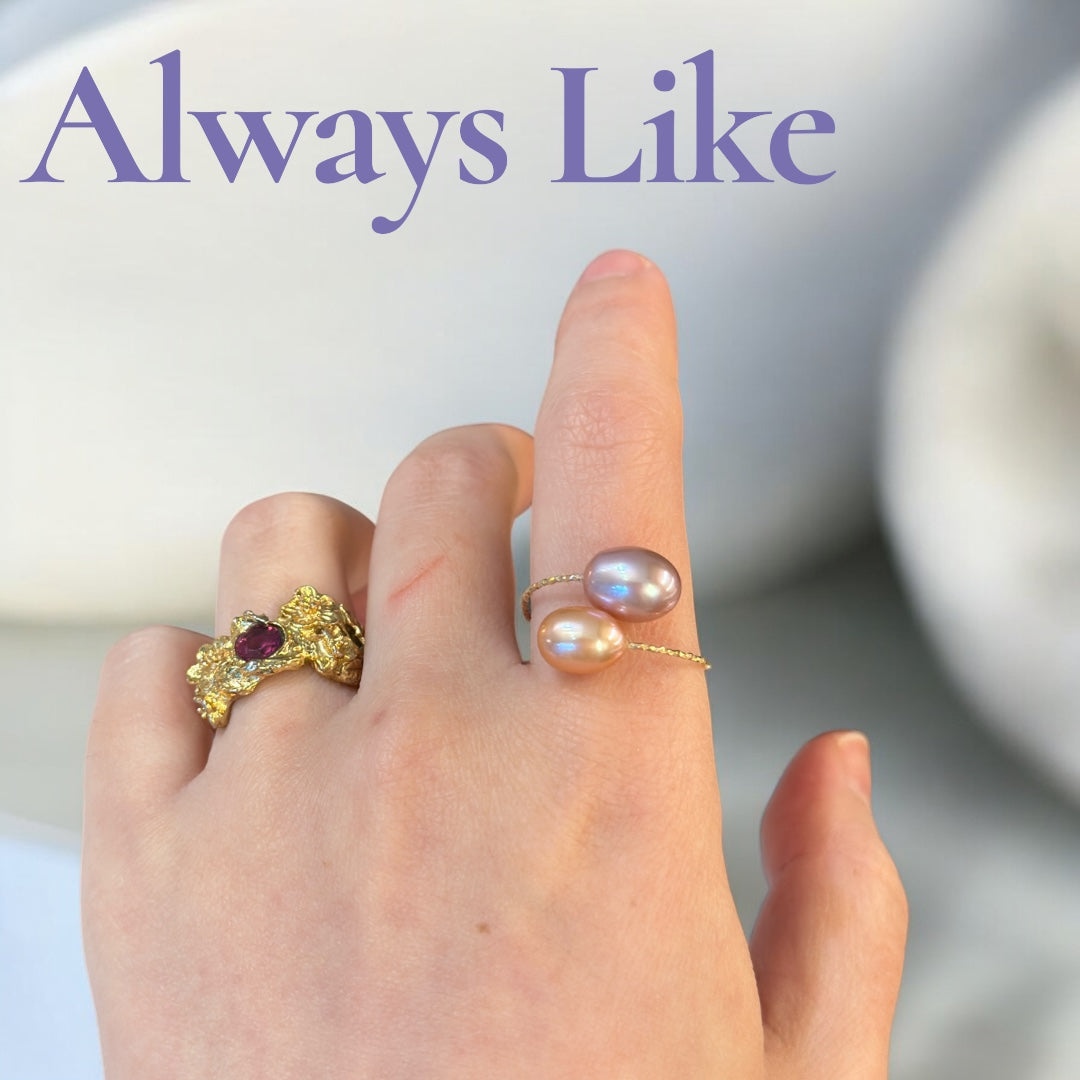 Premium Aurora colourful Pearl ring