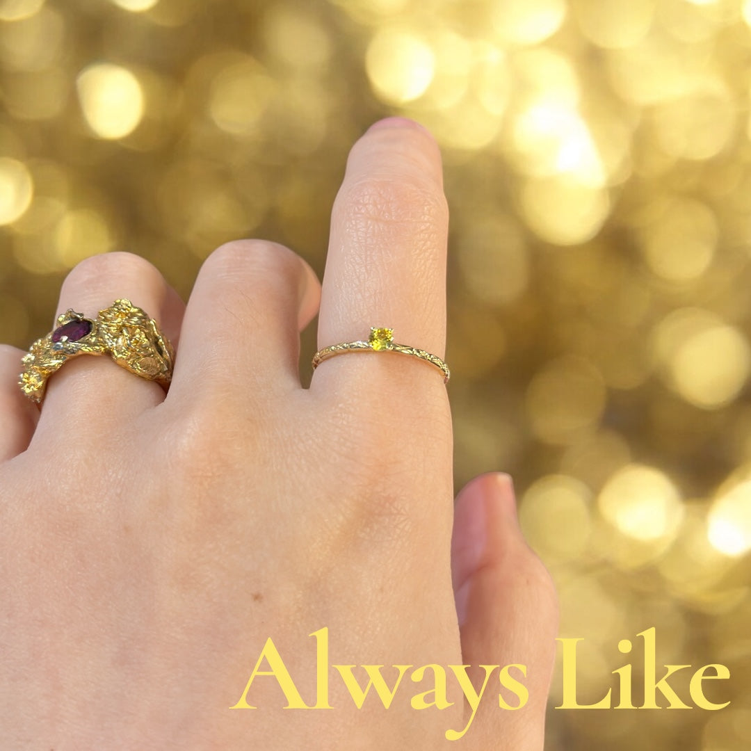 Sri Lanka Golden sapphire ring