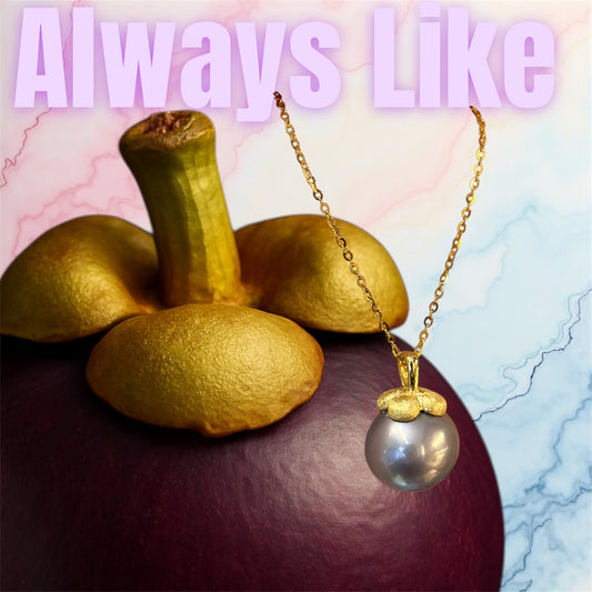 Mangosteen fruit pearl pendant