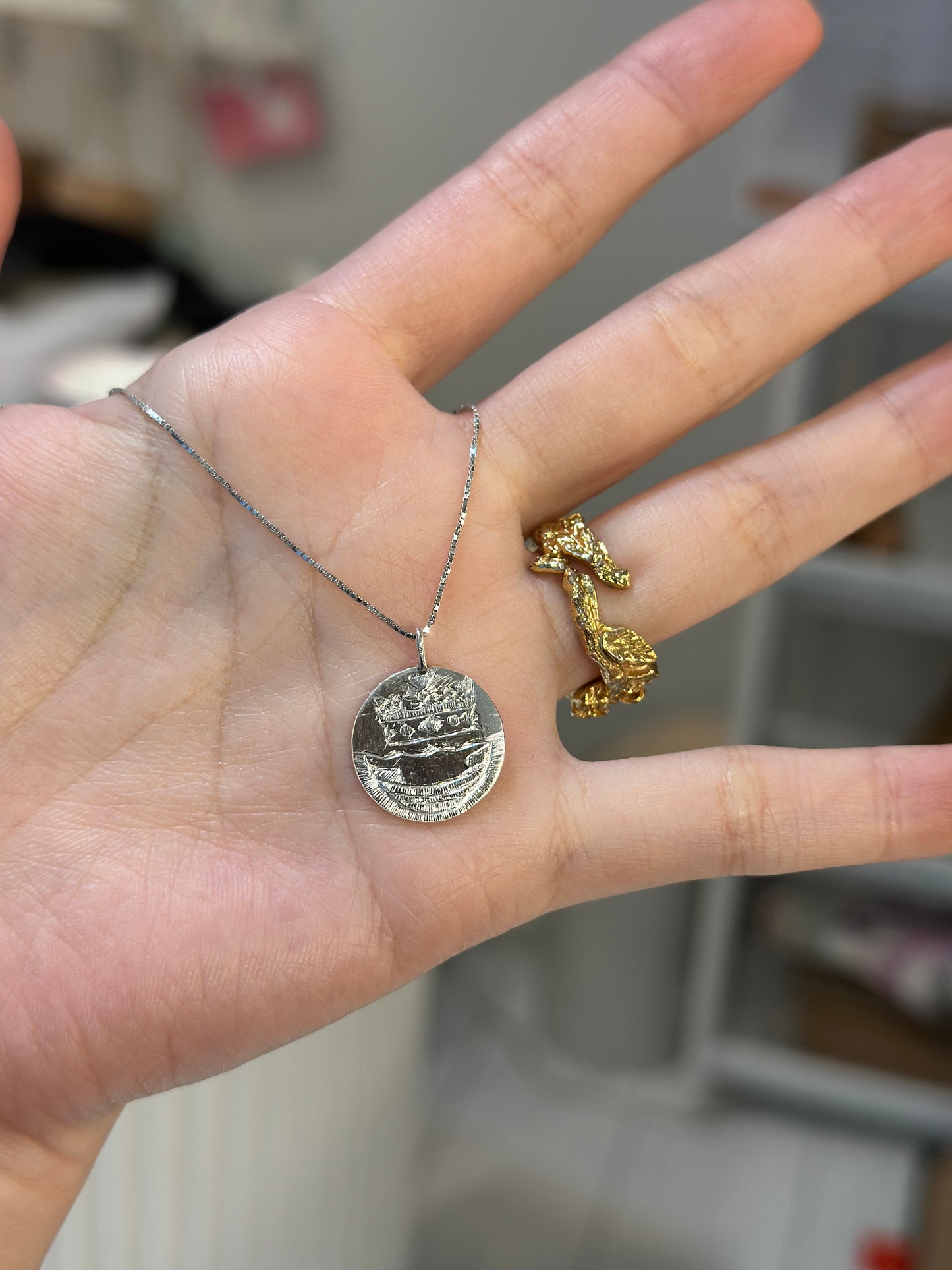 Helsinki antique flag pendant