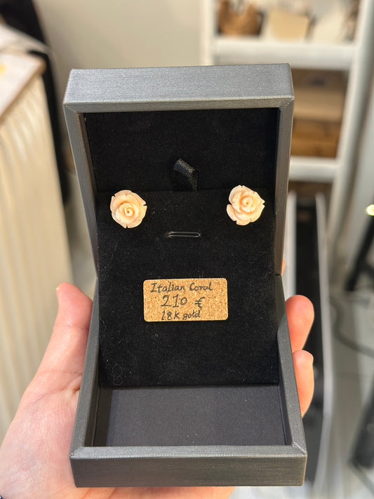 Italian coral earrings