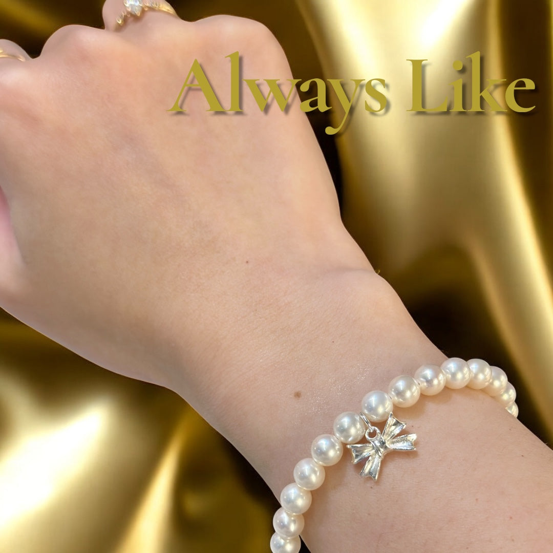 Bow tie Pearl bracelet