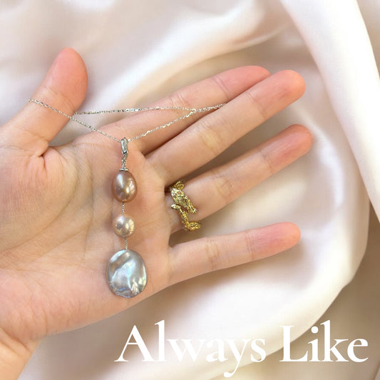 Three color pearl pendant