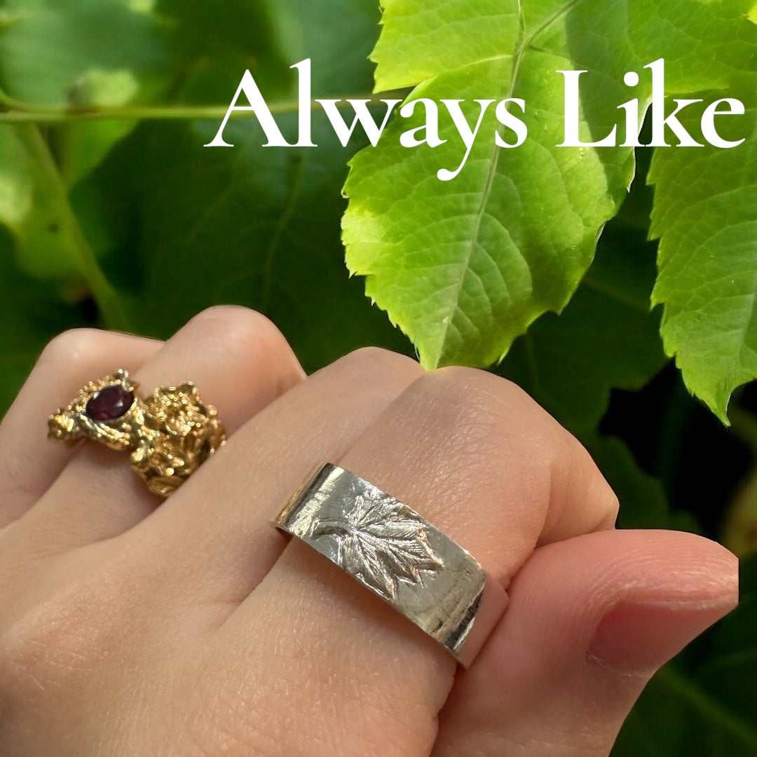 Grape leaf ring