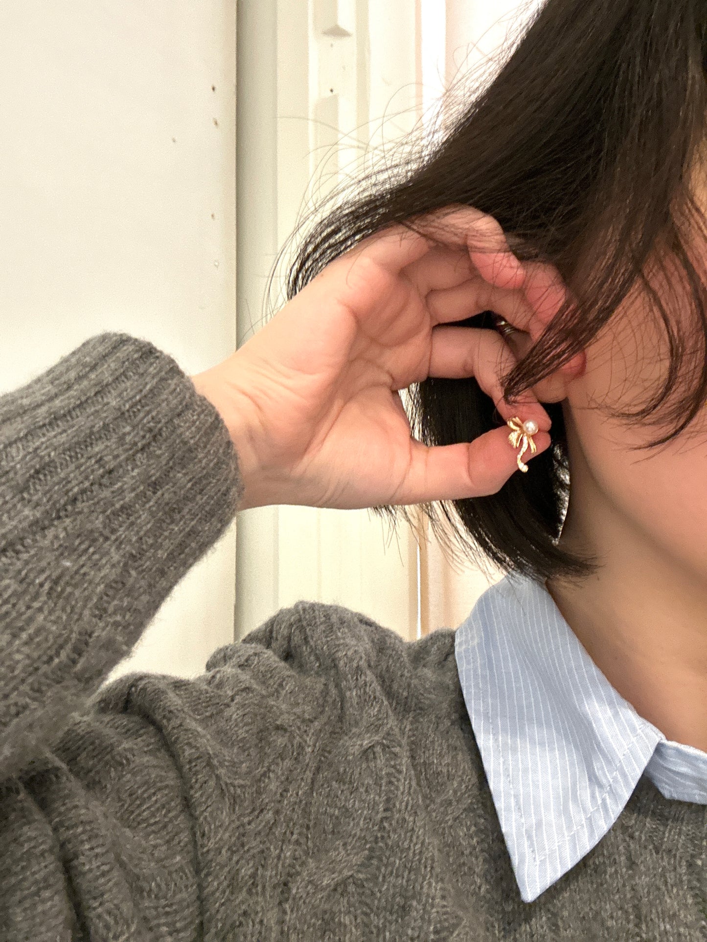 Princess pearl earrings