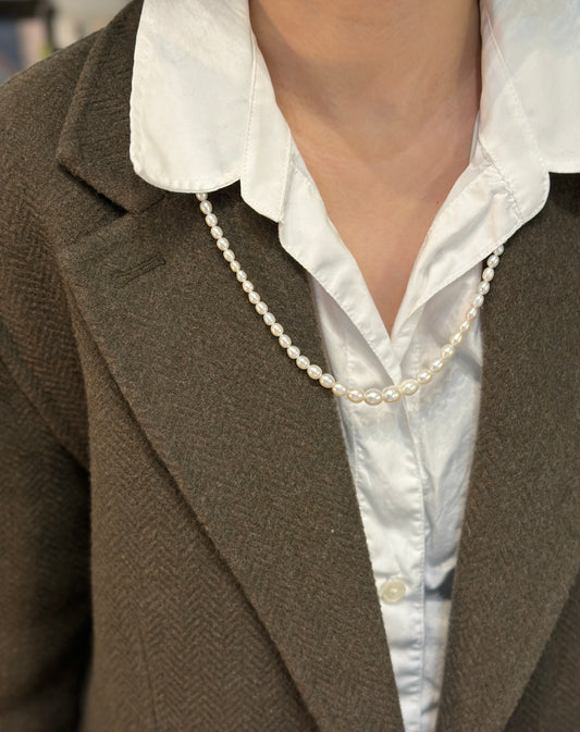 Autumn-winter pearl necklace