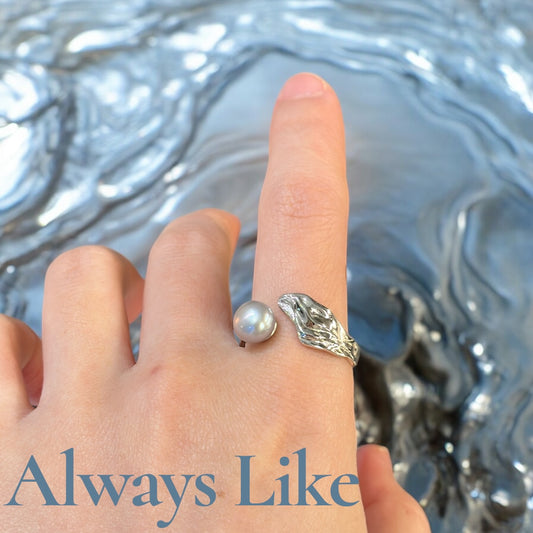 Ocean love pearl ring